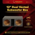 thumbnail image 2 of Q Power Dual 12" Vented Subwoofer Box, Heavy Duty Extra Large Bass Enclosure, 2 of 7