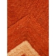 thumbnail image 6 of Rugsotic Carpets Hand Woven Jute 4'x4' Square Area Rug Contemporary Orange J00025, 6 of 8