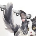 thumbnail image 3 of Cow Cat Long Hair Curtain Black Out Thermal Insulation Curtains Aesthetic 54 Inch Length for Bedroom Living Room 2 panels set, 3 of 5
