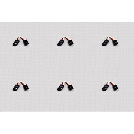 6 x Quantity of Helicopter Quadcopter Airplane Boat Car Controller 3CM Male to Male Servo Lead 26AWG(Servo Connector)