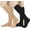 Close Toe-Beige*1+Black*1, variant on Lanola 2 Pairs Zipper Socks, 15-20 mmHg Closed Toe Compression Stocking with Zipper for Women and Men