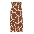 thumbnail image 3 of Giraffe pattern Spring Summer Dresses for Women Fashion T-shirt Dress Casual Sleeveless Loose Sundress with Pockets, 3 of 5