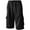 Black, variant on Men's Casual Loose Fit Fleece Cargo Sweat Shorts with Elastic Deawstring
