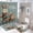 style-254, variant on Personalised Winter Fox 4 Piece Bathroom Rug Set with Shower Curtain Bathroom Sets with Shower Curtain And Rugs 4 Piece Custom Girl's Name Waterproof Personality Pattern Bath Curtain