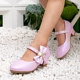 thumbnail image 6 of Girls Dress Shoes Low Heel Princess Flats Mary Jane Flower Wedding Party Glitter Shoes for Kids Toddler, 6 of 9