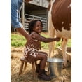 thumbnail image 6 of Toddler Cowgirl Outfit Girls Western Shirt Ruffle Sleeve Top Shorts Set Kids Denim Outfit, 6 of 9