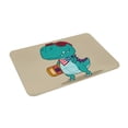thumbnail image 2 of Balery Cool Dino Playing Skateboard Doormat, Durable Flannel Fabric, Waterproof Stain and Fade Resistant, Low Profile,Indoor Outdoor Door Mats, Easy Clean Patio Entrance Mat, 16x24in, 2 of 9