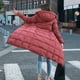 thumbnail image 3 of Chaqueta acolchada de algodón de plumón largo y grueso para mujer, de invierno, muy larga, hasta la rodilla, impermeable, resistente al viento, de corte ajustado, 3 of 6