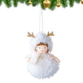 thumbnail image 5 of OIUR Christmas Pendant Ballet Girl Doll Ornament Hanging Decor with Lanyard Christmas Theme Design Holiday Party Decoration, 5 of 7