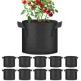 thumbnail image 1 of Bolsas para cultivo de plantas HealSmart, paquete de 10, 3 galones, con asas, negras, 1 of 5
