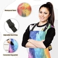 thumbnail image 2 of 5 Pcs Kitchen Set Heat Resistant Oven Mitts and Non-Slip Pot Holders with Adjustable Cooking Apron Colorful Clouds over Water, 2 of 6