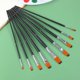thumbnail image 4 of 9 piezas de pinceles de pintura profesionales para artistas, juego de pinceles de nailon para el cab Abanopi Punta de avellana, 4 of 7