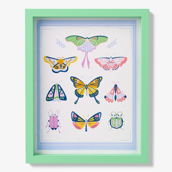 Mainstays Kids 16" x 20" Butterfly Framed Wall Art