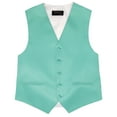 thumbnail image 4 of Aquamarine Men's Satin Vest Spencer J's - M, 4 of 7