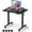 Black, variant on 32" Small Electric Rolling Standing Desk Adjustable Height, Mobile Sit Stand up Desk with Lockable Casters for Home Office & Computer Workstation, Splice Board, 2 Hooks, White Frame/White Top