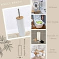 thumbnail image 4 of White Toilet Brush and Holder Set Padang with Bamboo Top - Stylish Bathroom Cleaning Solution for Modern Homes, 4 of 8