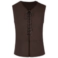 thumbnail image 5 of Yyuenw Men Medieval Renaissance 4Pcs Outfit Shirt Vest Pants Belt Cosplay Costume Theme Halloween Set, 5 of 9
