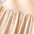 thumbnail image 4 of Pleated Skirts for Women Tennis New Women Half Slip Ice Silk Underskirt with Lace Hem Petticoat Underskirt Knee-Length Inner Skirt Underwear New Beige One Size, 4 of 8