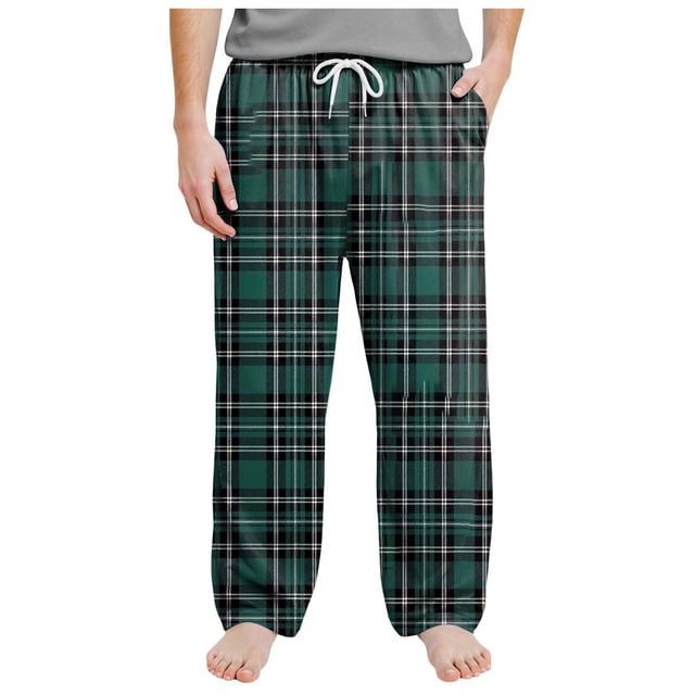 Caqnni Mens Sweatpants with Pockets Fashion Drawstring Elastic Waist Solid Color Casual Sweat Length Pants Open Bottom(A-Dark Green,2XL)