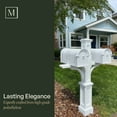 thumbnail image 5 of Mayne Newport Plus Double Mailbox Arm Mount White Plastic Mailbox Post, 5 of 13
