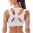 thumbnail image 3 of Sostén Deportivo SYROKAN Inalámbrico de Alta Sujeción con Espalda Cruzada XL Blanco, 3 of 5