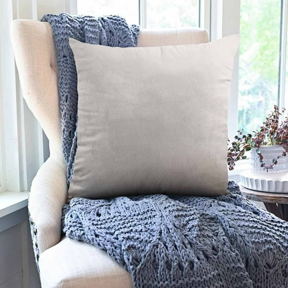Funda de almohada de terciopelo HWRETIE de 40 x 40 cm,suave,para sofá,silla,cama,respaldo,cintura,decorativa,cuadrada