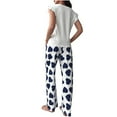 thumbnail image 5 of Tnhcen Women's Summer Sleepwear Set - Comfy Sleeveless Top Loose Pants Lounge to Casual Wear - Sleep or Go Out, 5 of 5