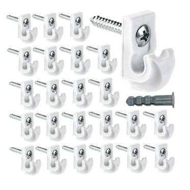 jicheng 24Pcs Shelf Bracket for Wire Closet Shelving Heavy Duty White Down Wall Clip