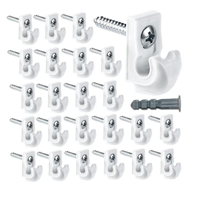 Soportes de Estante de Alambre Perfecl 24 Piezas con Clip de Pared