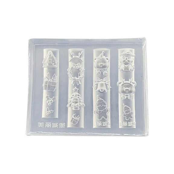 Christmas nail art silicone molds - DIY Nail Art Decorations Silicone Mold/
