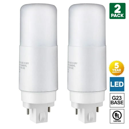 

2 Pack Sunlite G23 LED Bulb 2-Pin PLV 7 Watt Warm White (3000K) Full 360 Degree Illumination 13 Watt CFL Replacement (Ballast Bypass Required)