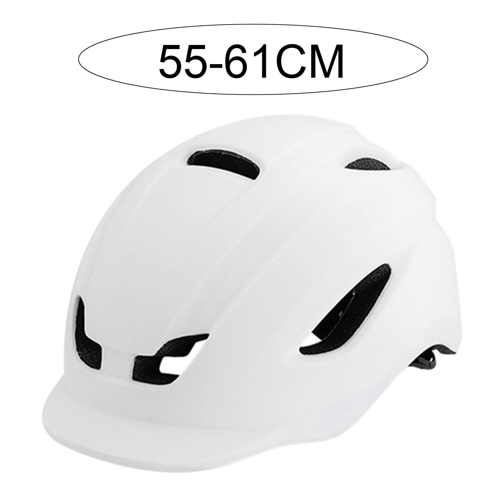 DimyFew Bike Helmet Adjustable 55cm-61cm Protective Breathable Removable Washable Lining White