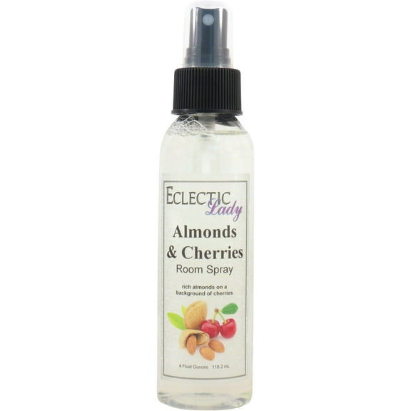 Almonds and Cherries Room Spray by Eclectic Lady, 4 Ounces, Fragrant Aromatic Room Mist For Home, Room, Office