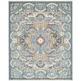 thumbnail image 1 of Unique Loom Narenj Medallion Textured Area Rug 8' x 10' Rectangle Blue/Tan, 1 of 2