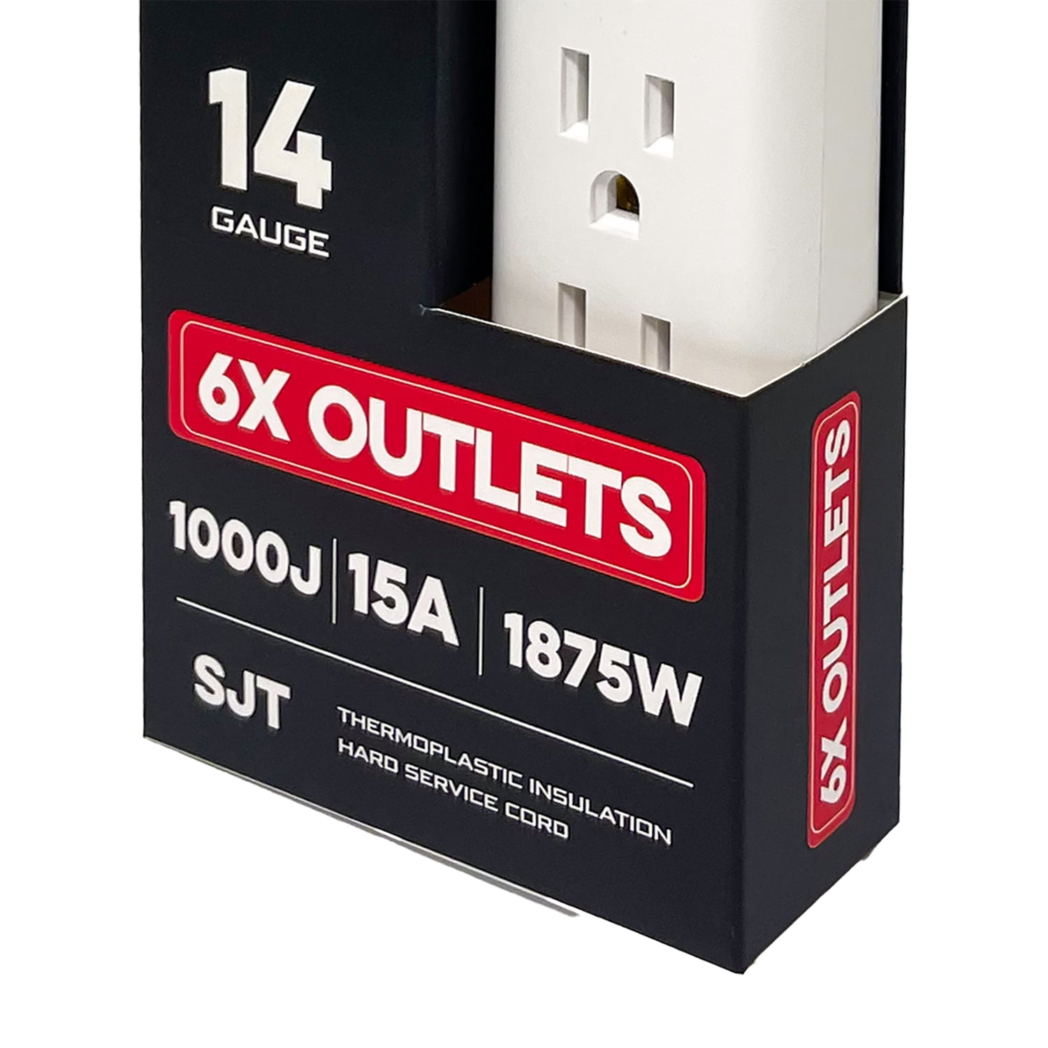 RAYOVAC 1,000-Joules Surge Protector Power Strip, 6 AC Outlets, 1.5-Ft. Cord, HM-PS-170