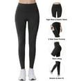 thumbnail image 3 of Hanerdun Yoga Pants for Women Workout Leggings with Pockets Ankle High Waist Bottoms Black/Brown XL, 3 of 9