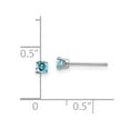 thumbnail image 7 of Auriga Fine Jewelry 14K White Gold Blue Topaz Stud Earrings for Women (L- 3mm, W- 3mm), 7 of 7