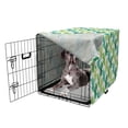 thumbnail image 5 of Succulent Dog Crate Cover, Cactus with Flower Spikes Desert Plantation, Easy to Use Pet Kennel Cover Small Dogs Puppies Kittens, 7 Sizes, Green Dark Seafoam, by Ambesonne, 5 of 6