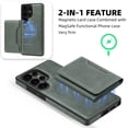 thumbnail image 2 of Allytechgroup Compatible with Magsafe 2 in 1 Detachable Samsung Galaxy S25 Ultra Wallet Case, PU Leather RFID Blocking Flip Kickstand with Card Holder for Samsung Galaxy S25 Ultra, Green, 2 of 9