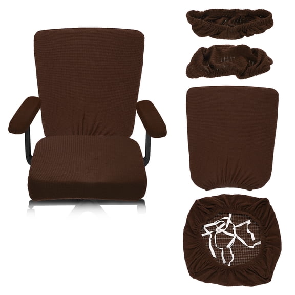 Office Chair Covers, 38-48cm Stretchable Computer Chair Slipcover, Brown