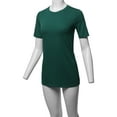 thumbnail image 5 of A2Y Women's Basic Solid Premium Cotton Short Sleeve Crew Neck T Shirt Tee Tops Huntergreen L, 5 of 6