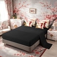 thumbnail image 4 of Manfei Watercolor Geisha Twin Bedding Sets for Home, Fuji Sakura Bedding Comforter Set for Office, Red Brown Green, Black Reversible7 Pieces, 4 of 6