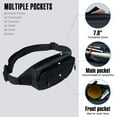 thumbnail image 3 of WATERFLY Unisex Lightweight Running Hiking Jogging Nylon Fanny Pack Waist Bag-Black, 3 of 7