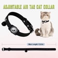 thumbnail image 2 of Collar negro para gato, collar Airtag para gato con soporte para Airtag y hebilla de seguridad, collar personalizado para gato, 2 of 5