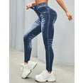thumbnail image 5 of Ovticza High Waisted Skinny Butt Lifting Jeans Leggings Tummy Control Jeggings for Women with Pockets Blue M, 5 of 6