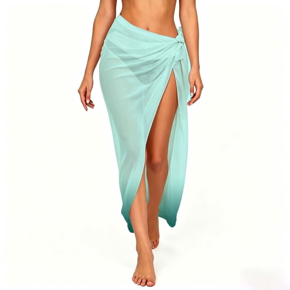 asdoklhq Sarong Bathing Suit Cover Up for Women Wrap Skirt Women's Beach Sarong Wrap Skirt Multi-Purpose Swimsuit Cover Up Soft Lightweight Summer Beach Towel Shawl Green Free Size