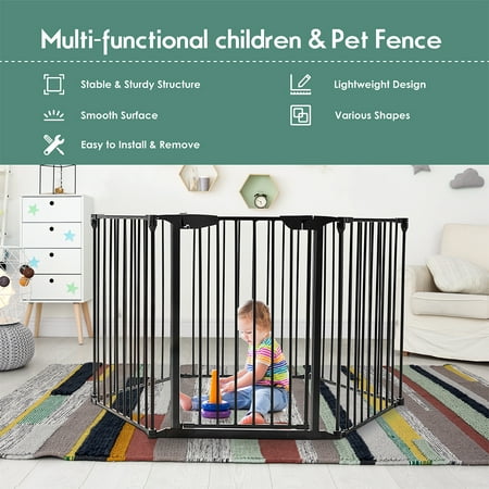 Costway Barriere De Securite Enfant Bebe Grille De Protection Pour Cheminee Escaliers Et Parc 8 Pans Noir Walmart Canada Costway Barriere De Securite Enfant Bebe Grille De Protection Pour Cheminee Escaliers Et Parc 8 Pans Noir Walmart Canada