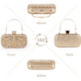 thumbnail image 5 of LinYooLi Rhinestone Clutch Purse,Sparkly Crystal Floral Evening Bag for Women Formal Prom Bridal Wedding Party, 5 of 6