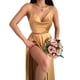 thumbnail image 1 of Txlixc Vestido de fiesta femenino, cuello redondo de color sólido Txlixc moda, 1 of 9