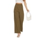 thumbnail image 1 of Pantalones FUNYYZO para mujer, cintura alta, pierna ancha, trabajo de negocios, 1 of 6